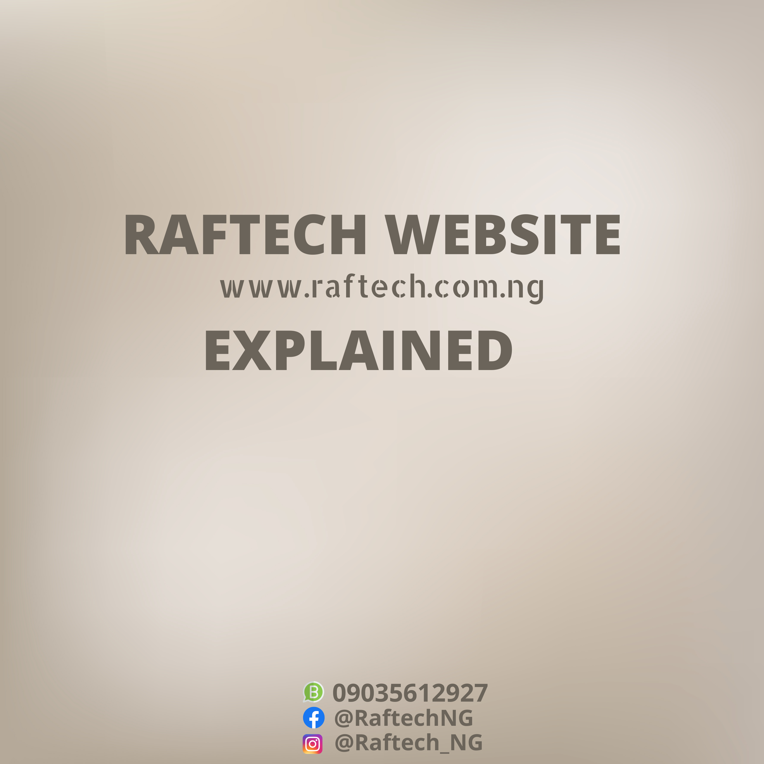 RafTech Website Explained